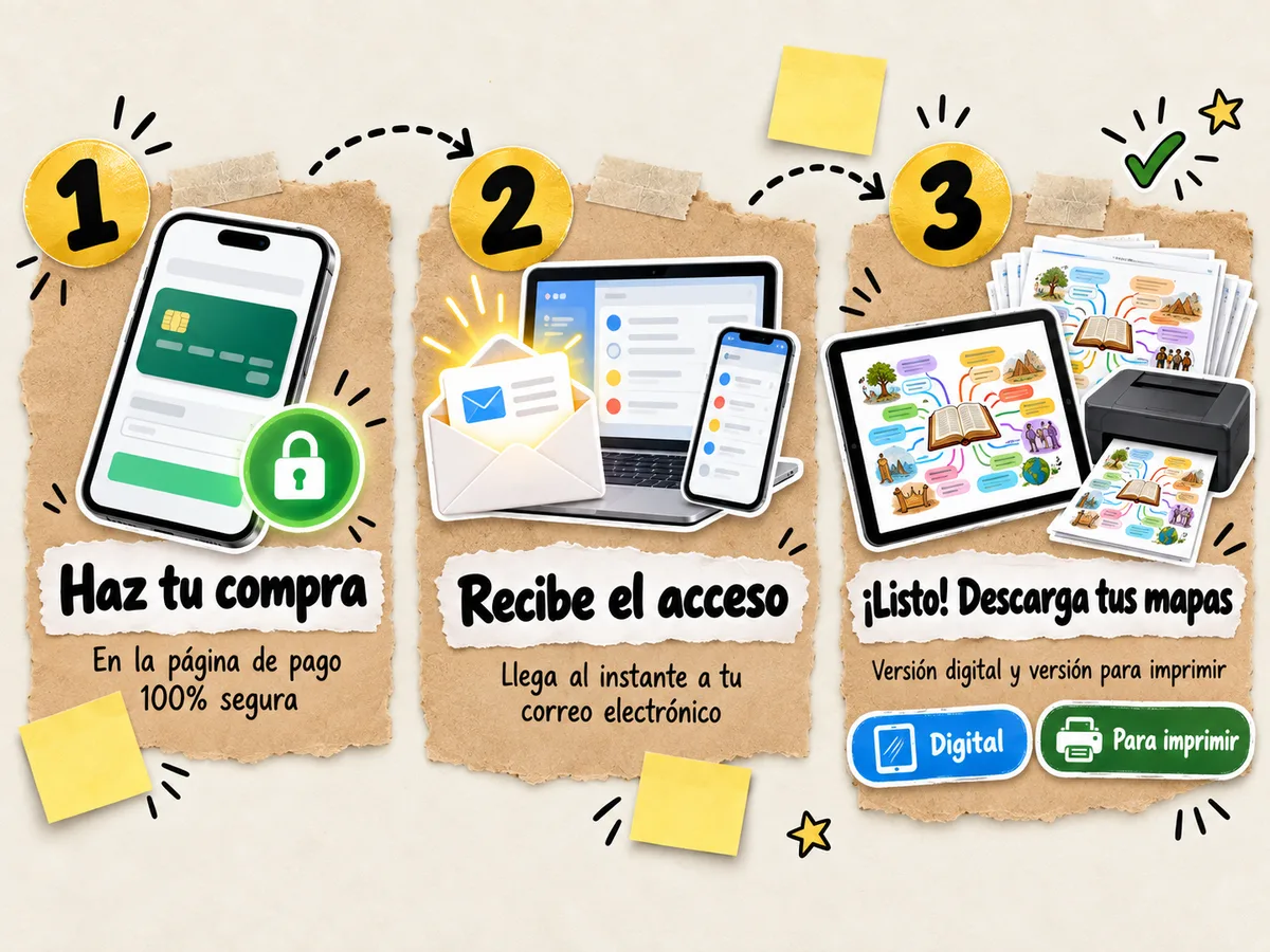 Haz tu compra, recibe el acceso en tu correo y descarga tus mapas